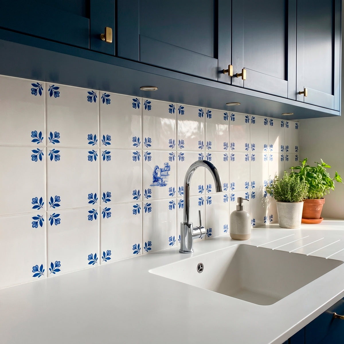 Set of 4 Delft Pattern-Only Tiles · Save 65%