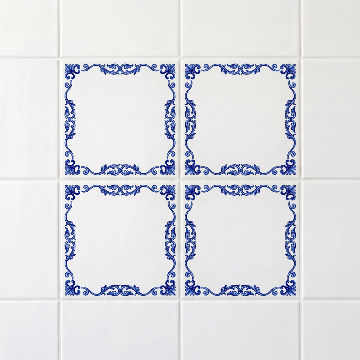 Set of 4 Azulejo Pattern-Only Tiles · Save 65%