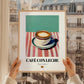 Café con Leche – Spanish Coffee, Book Café Painting, styled in a charming Paris street view