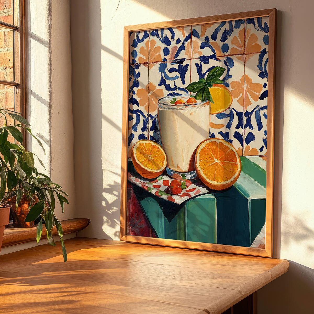 Horchata – Spanish Beverage Drink, Cocktail Lounge Art, clean layout with no caption