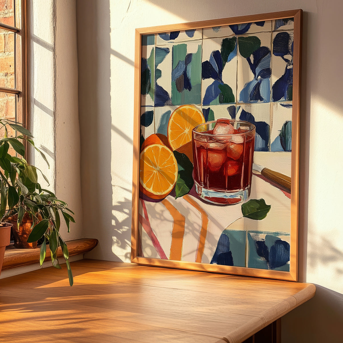 Kalimotxo – Spanish Cocktail Drink, Jazz Bar Wall Art, clean layout with no caption