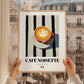 Café Noisette – French Coffee, Book Café Illustration, styled in a charming Paris street view