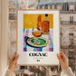 Cognac – French Spirit Drink, Hotel Lobby Painting, styled in a charming Paris street view