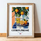Citron Pressé – French Beverage Drink, Speakeasy Painting, in wooden frame leaning on the floor
