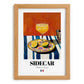 Sidecar – French Cocktail Drink, Sky Bar Poster, set in oak frame