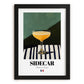 Sidecar – French Cocktail Drink, Cocktail Lounge Wall Art, in sleek black frame