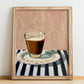 Macchiato – Italian Coffee, Coffeehouse Poster, no-text version framed in wood