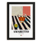 Amaretto – Italian Liqueur Drink, Sky Bar Print, in sleek black frame