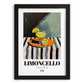 Limoncello – Italian Liqueur Drink, Cocktail Lounge Poster, in sleek black frame