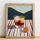Chinotto – Italian Beverage Drink, Cocktail Lounge Poster, no-text version framed in wood