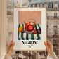 Negroni – Italian Cocktail Drink, Cocktail Lounge Poster, styled in a charming Paris street view