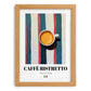 Caffè Ristretto – Italian Coffee, Street Café Poster, set in oak frame