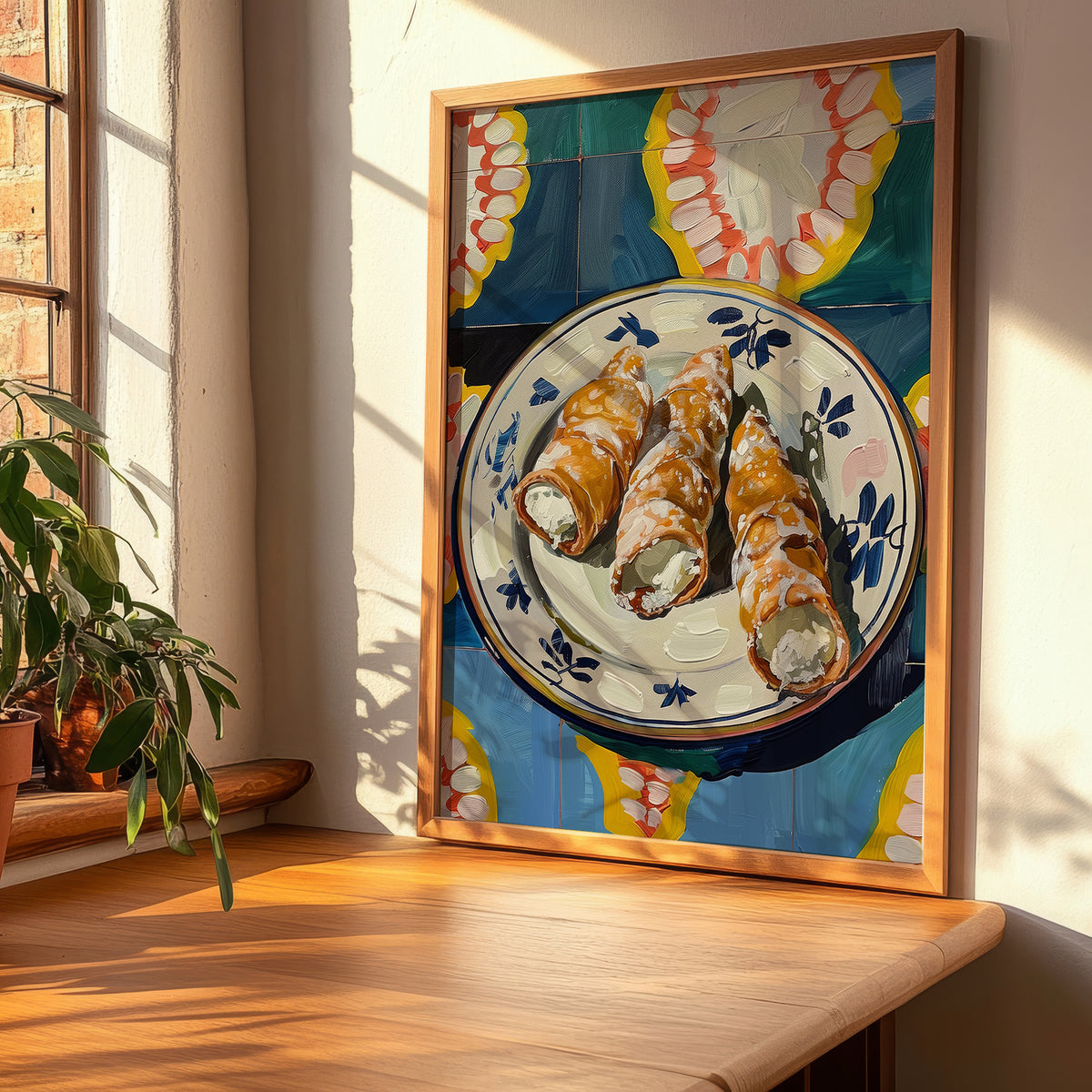 Cannoli – Italian Dessert Dish, Café Poster, clean layout with no caption
