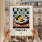 Polenta – Italian Dish, Café Poster, styled in a charming Paris street view