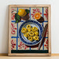 Tortellini – Italian Pasta, Ristorante Wall Art, no-text version framed in wood