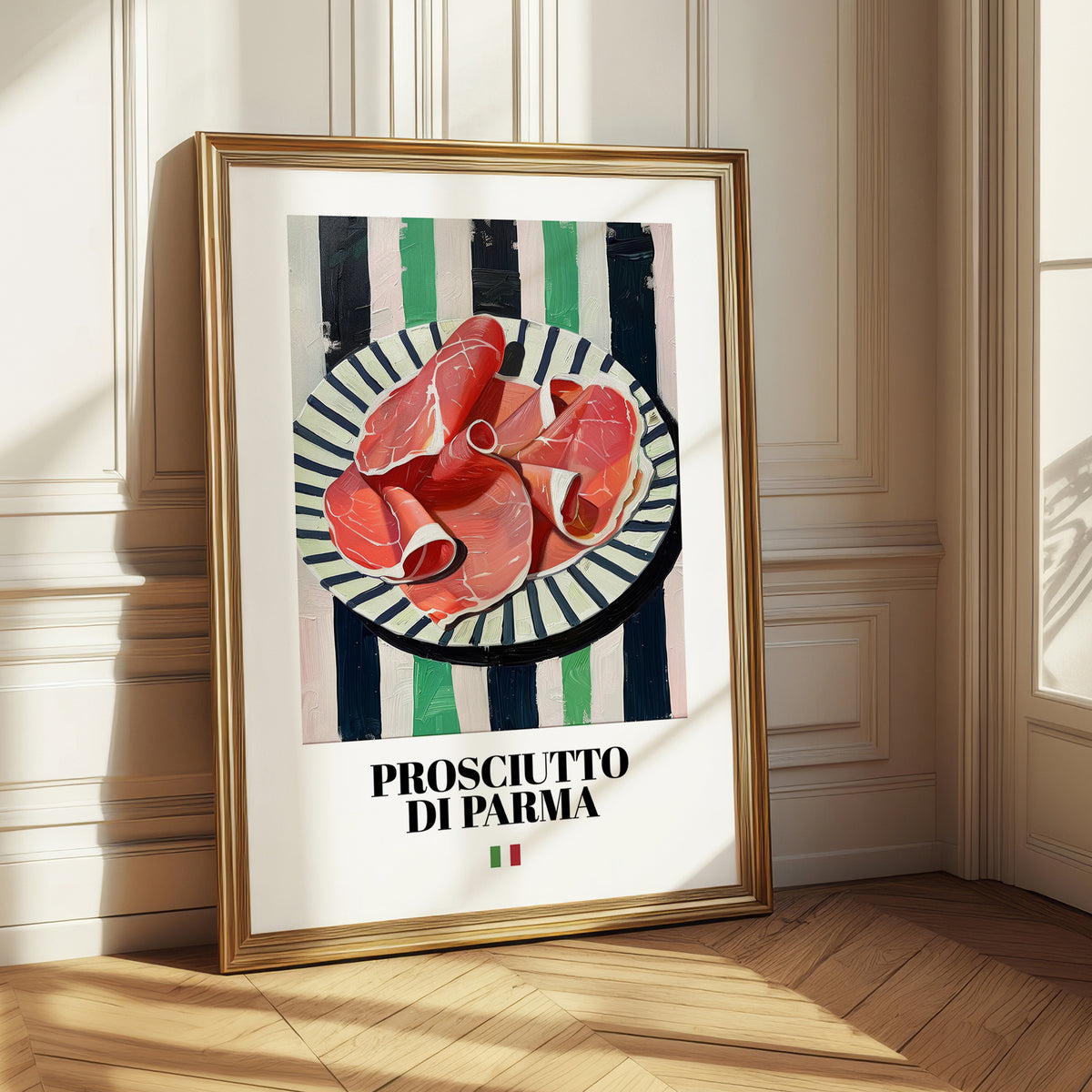 Prosciutto di Parma – Italian Meat Dish, Farmhouse Kitchen Painting