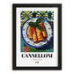 Cannelloni – Italian Pasta, Ristorante Print, in sleek black frame