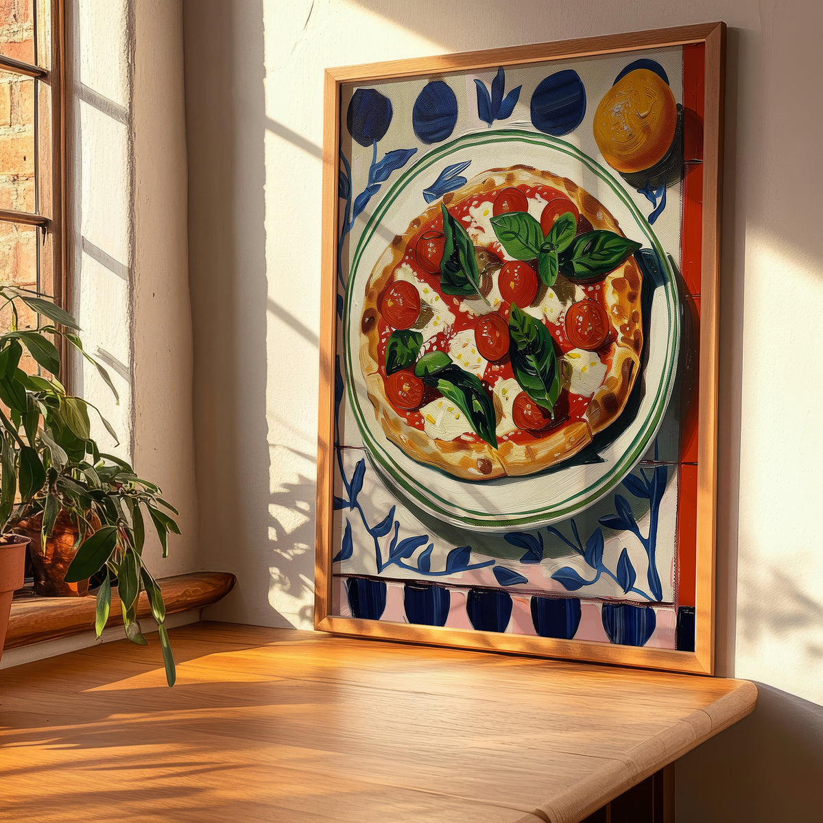 Pizza Napoletana – Italian Pizza, Trattoria Poster, clean layout with no caption