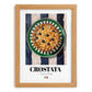 Crostata – Italian Dessert Dish, Fine Dining Restaurant Art, set in oak frame