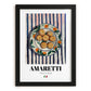 Amaretti – Italian Biscuits Dish, Tavern Print, in sleek black frame