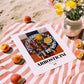 Arrosticini – Italian Meat Dish, Brasserie Print, unframed on coastal sand