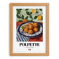 Polpette – Italian Snack Dish, Café Print, set in oak frame