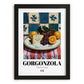Gorgonzola – Italian Cheese Dish, Restaurant Painting, in sleek black frame