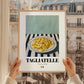 Tagliatelle – Italian Pasta, Ristorante Poster, styled in a charming Paris street view