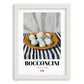 Bocconcini – Italian Cheese Dish, Tavern Poster, placed in minimal white frame