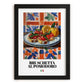 Bruschetta al pomodoro – Italian Snack Dish, Tavern Wall Art, in sleek black frame