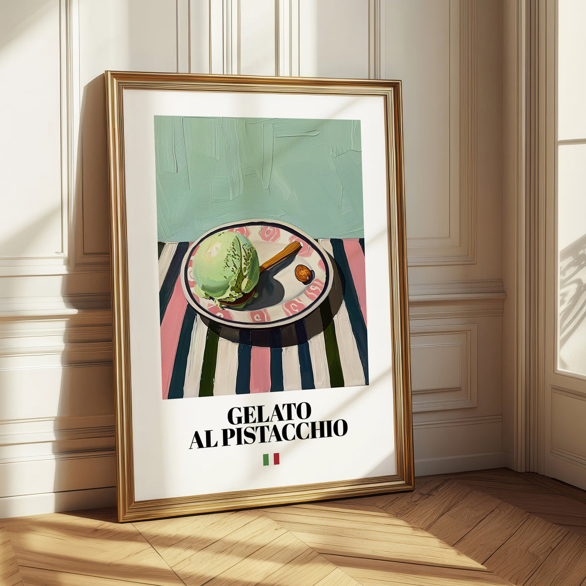 Gelato al pistacchio – Italian Gelato, Artisan Ice Cream Shop Art