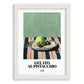 Gelato al pistacchio – Italian Gelato, Artisan Ice Cream Shop Wall Art, placed in minimal white frame