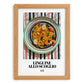 Linguine allo scoglio – Italian Pasta, Ristorante Poster, set in oak frame
