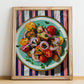 Panzanella – Italian Salad Dish, Tavern Wall Art, no-text version framed in wood