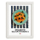 Spaghetti alla Puttanesca – Italian Pasta, Trattoria Print, placed in minimal white frame