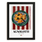 Agnolotti – Italian Pasta, Ristorante Wall Art, in sleek black frame