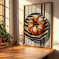 Ensaimada – on Striped Tablecloth, Spanish Pastry Illustration, clean layout with no caption