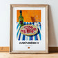 Jamón Ibérico – Art, Spanish Food Wall Art, in wooden frame leaning on the floor