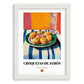 Croquetas de Jamón – Oil Painting, Spanish Food Art, placed in minimal white frame