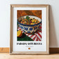 Fabada Asturiana – Art, Spanish Food Wall Art, in wooden frame leaning on the floor