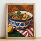 Fabada Asturiana – Art, Spanish Food Wall Art, no-text version framed in wood