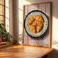 Empanadillas – on Striped Tablecloth, Spanish Pastry Wall Art, clean layout with no caption