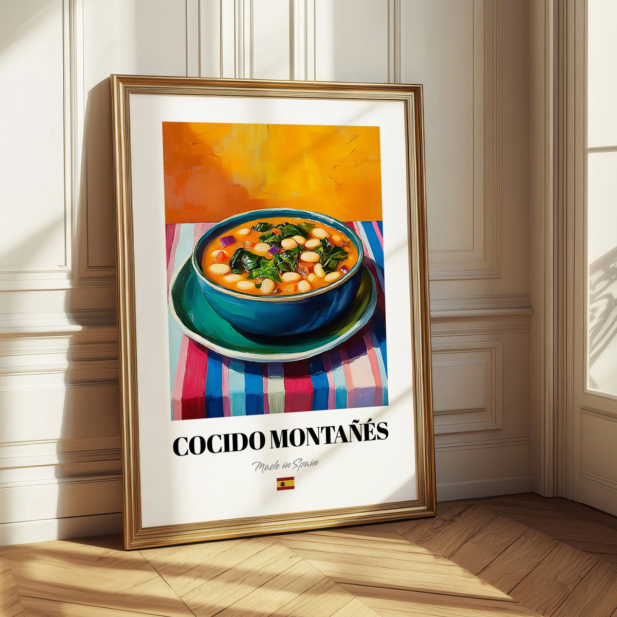 Cocido Montañés – Colorful Oil Painting, Spanish Food Still Life