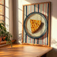 Pincho de Tortilla – on Striped Tablecloth, Spanish Food Painting, clean layout with no caption