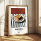 Foie Gras – on Striped Tablecloth, French Food Wall Decor