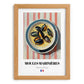 Moules Marinières – on Striped Tablecloth, French Food Art, set in oak frame