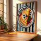 Crêpes – on Striped Tablecloth, French French Pastry Still Life, clean layout with no caption
