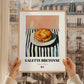 Galette Bretonne – on Striped Tablecloth, French Pastry Print, styled in a charming Paris street view