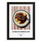 Entrecôte Bordelaise – Art, French Food Wall Decor, in sleek black frame