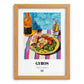 Gyros – Colorful Oil Painting, Greek Food Poster, set in oak frame